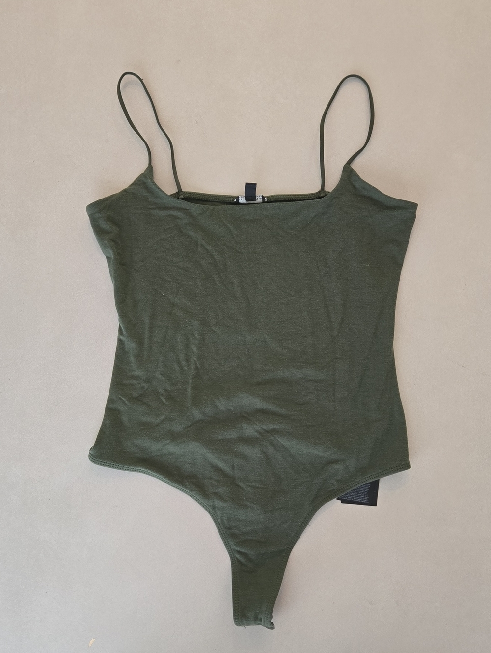 Guess Olive Green Spaghetti Strap Bodysuit Size S